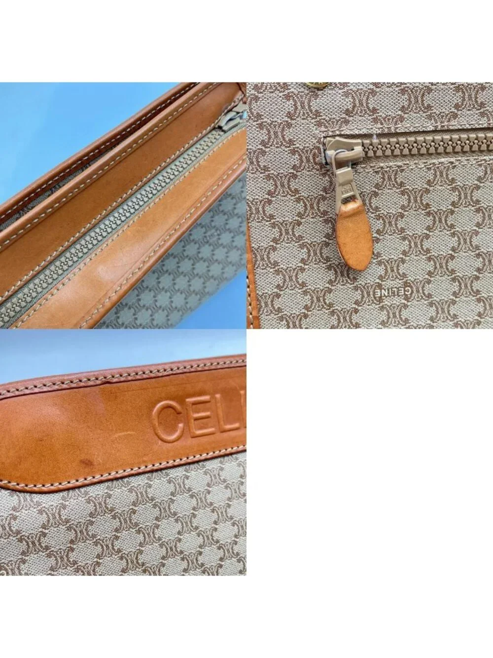 Celine Clutch Macadam Beige